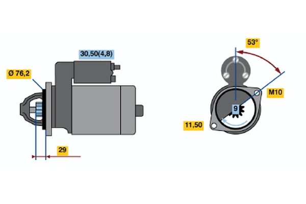 BOSCH 0 001 107 527 - Starter