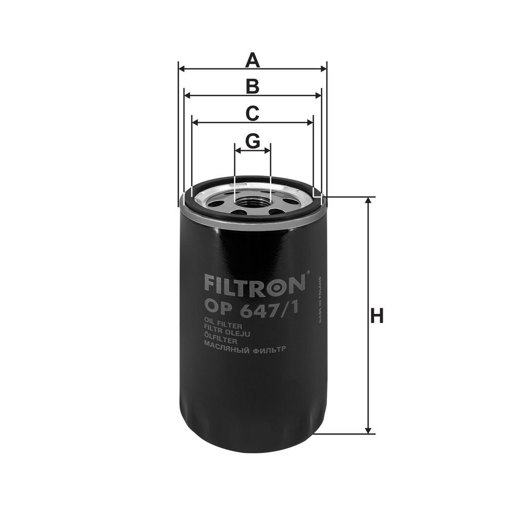 FILTRON OP 647/1 - Ölfilter