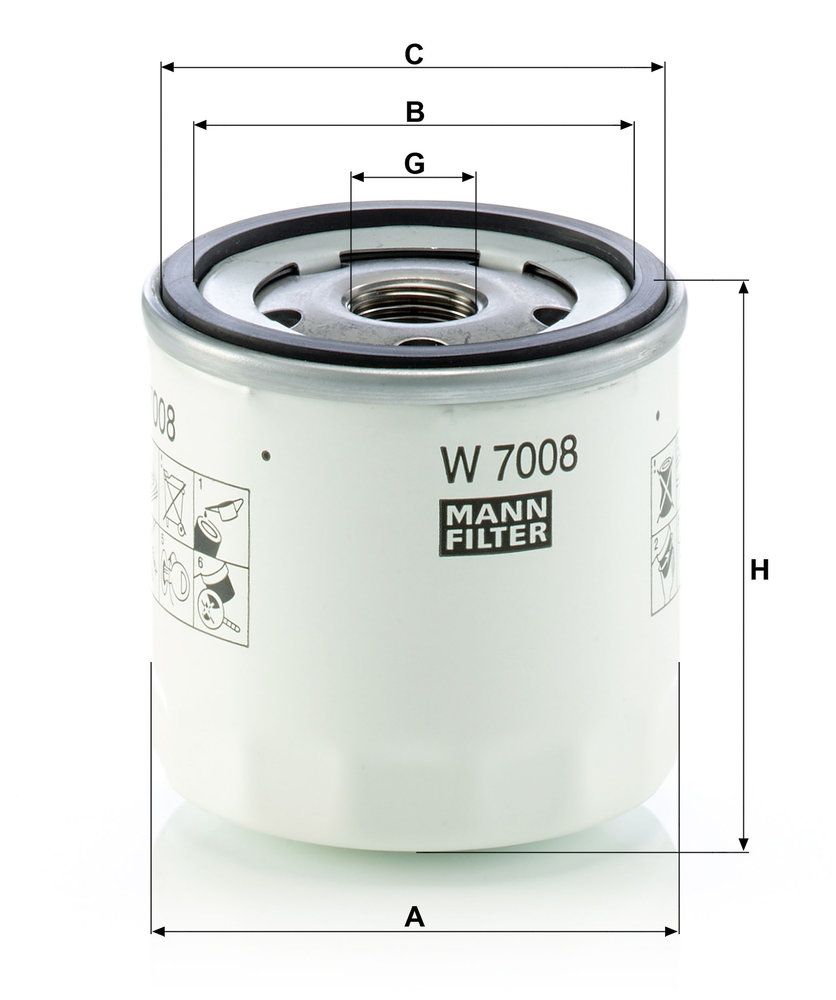 MANN-FILTER W 7008 - Ölfilter