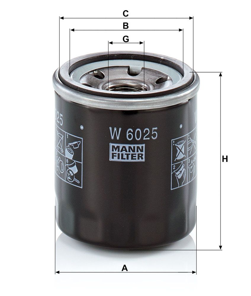 MANN-FILTER W 6025 - Ölfilter