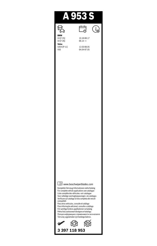 BOSCH 3 397 118 953 - Wischblatt