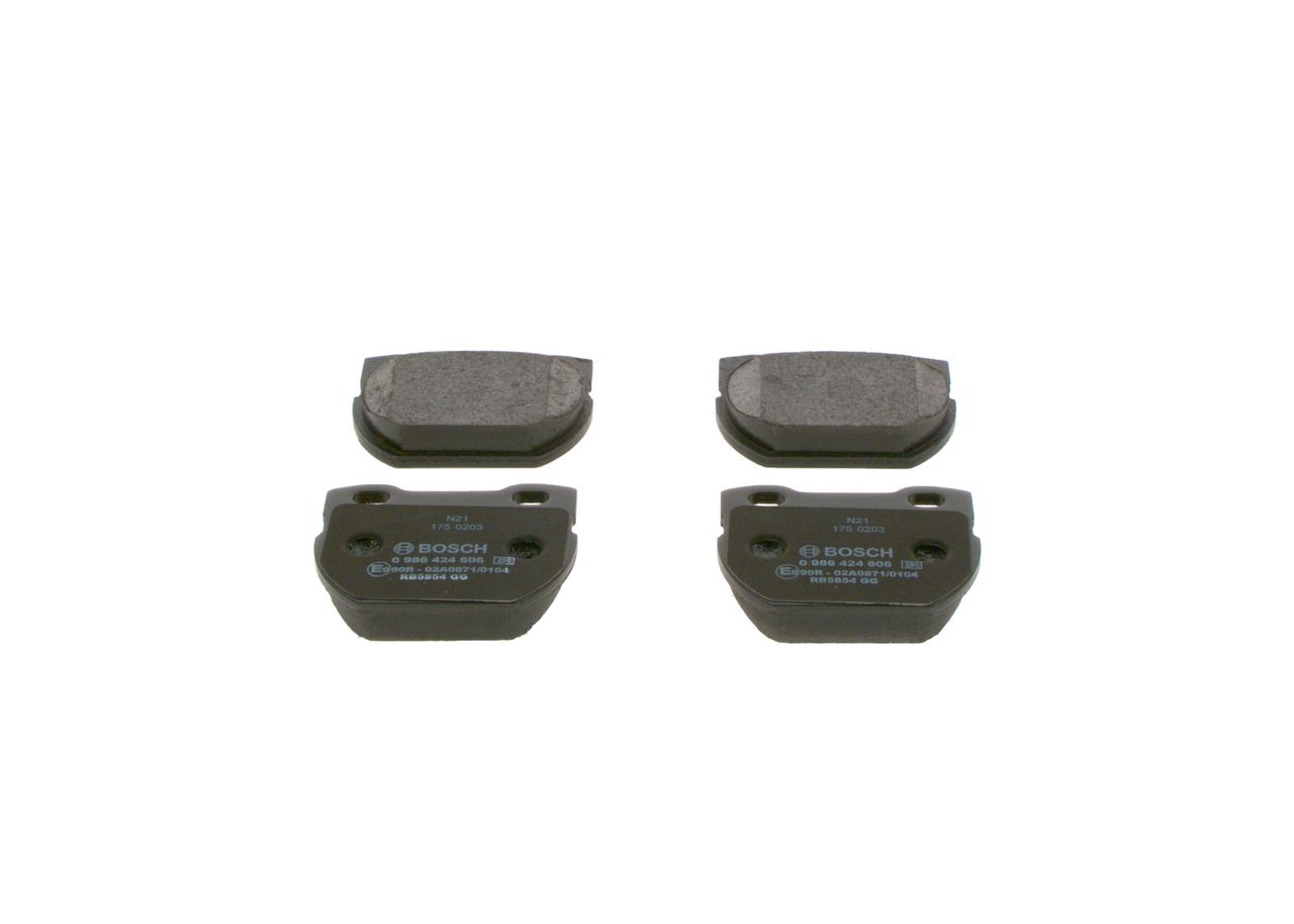 BOSCH 0 986 424 606 - Bremsbelagsatz, Scheibenbremse