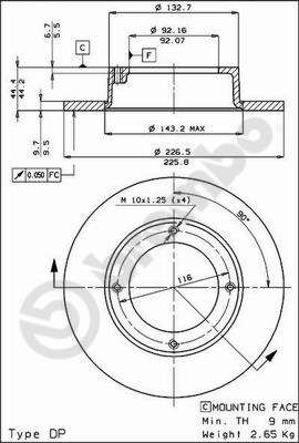 BREMBO 08.3282.10 - Bremsscheibe