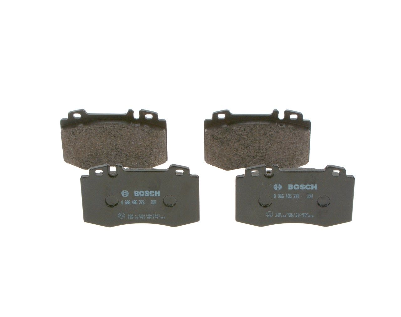 BOSCH 0 986 495 278 - Bremsbelagsatz, Scheibenbremse