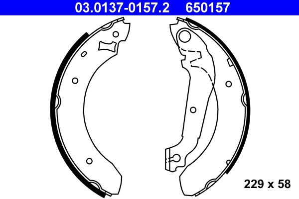 ATE 03.0137-0157.2 - Bremsbackensatz