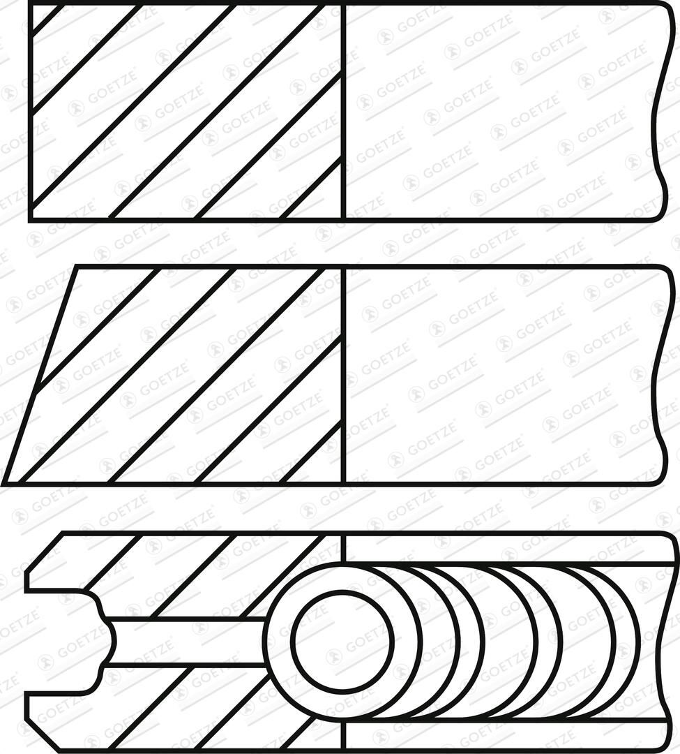 GOETZE ENGINE 08-432000-00 - Kolbenringsatz