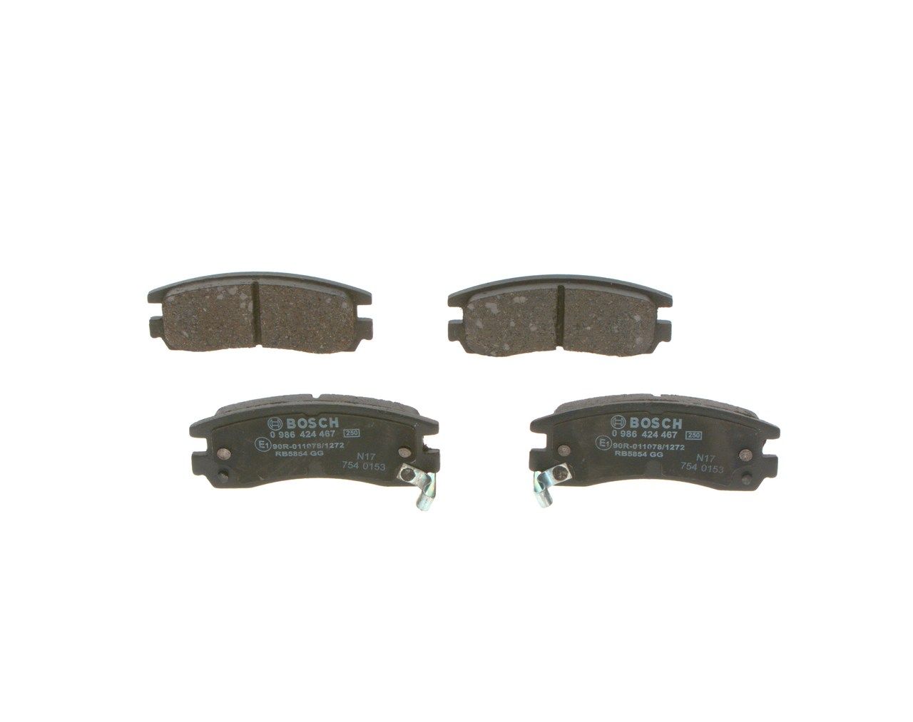 BOSCH 0 986 424 467 - Bremsbelagsatz, Scheibenbremse