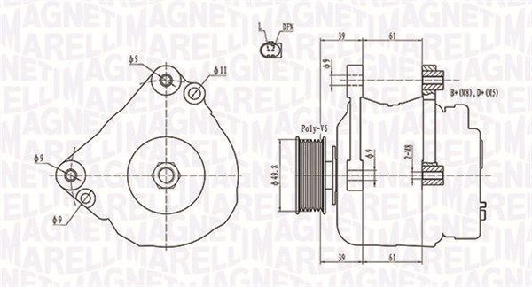 MAGNETI MARELLI 063731729010 - Generator