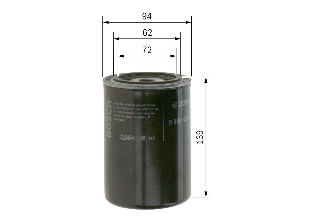 BOSCH 0 986 452 001 - Ölfilter