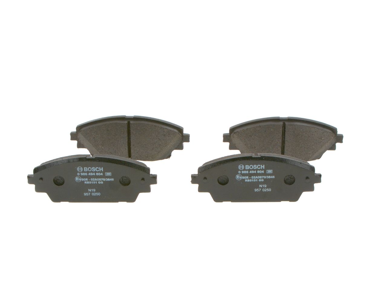 BOSCH 0 986 494 804 - Bremsbelagsatz, Scheibenbremse