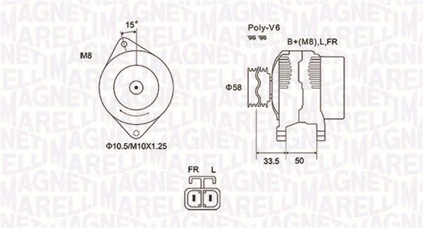 MAGNETI MARELLI 063732020010 - Generator