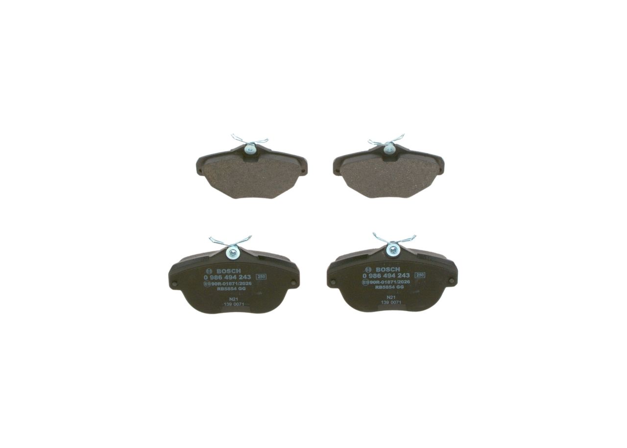 BOSCH 0 986 494 243 - Bremsbelagsatz, Scheibenbremse