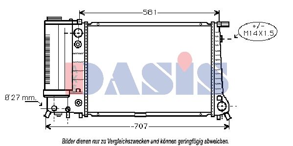 AKS DASIS 050018N - Kühler, Motorkühlung