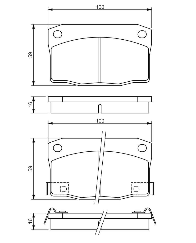 BOSCH 0 986 494 455 - Bremsbelagsatz, Scheibenbremse