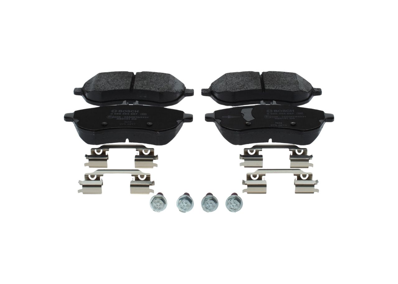 BOSCH 0 986 494 667 - Bremsbelagsatz, Scheibenbremse