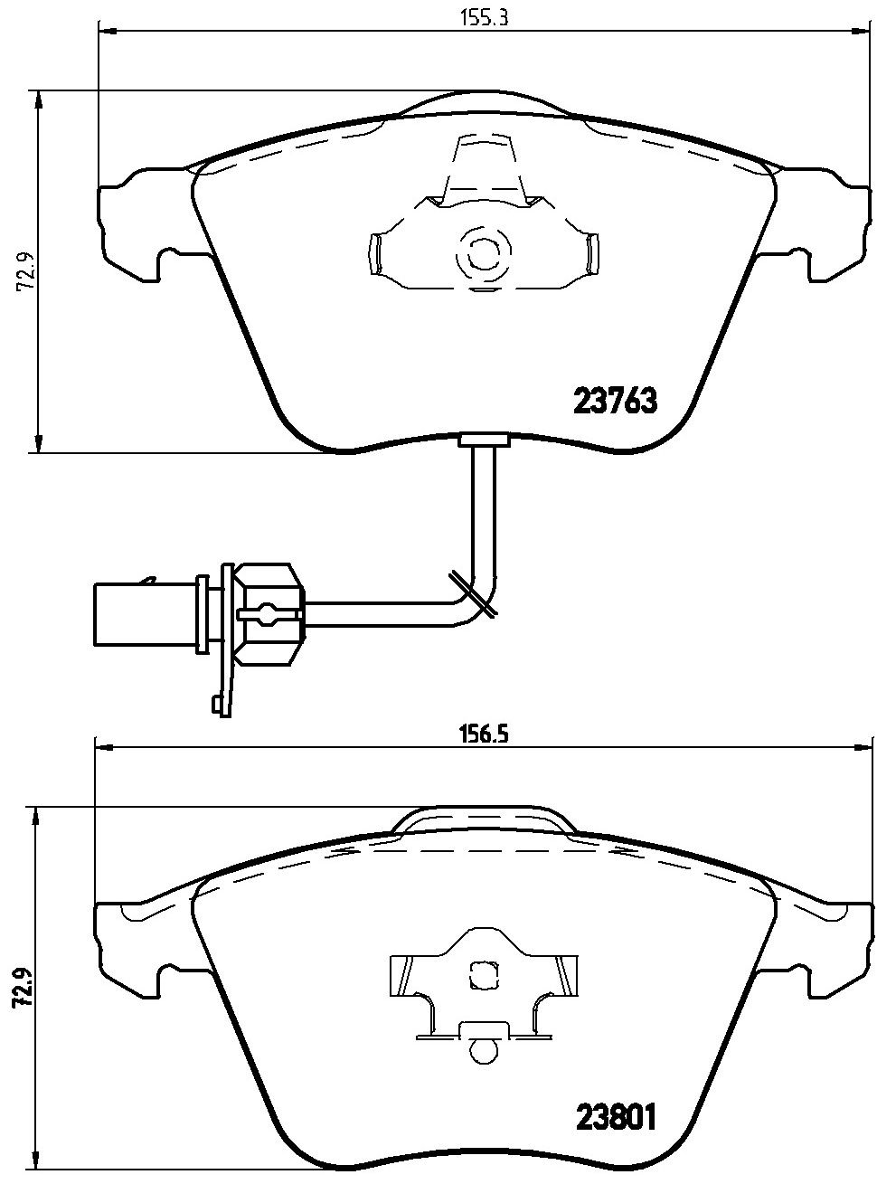 BREMBO P 85 084 - Bremsbelagsatz, Scheibenbremse