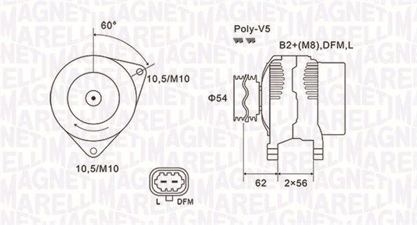 MAGNETI MARELLI 063731940010 - Generator