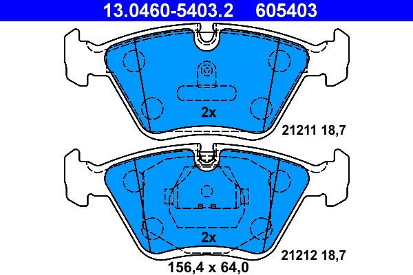 ATE 13.0460-5403.2 - Bremsbelagsatz, Scheibenbremse