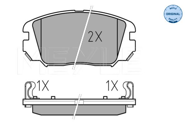 MEYLE 025 246 1817/W - Bremsbelagsatz, Scheibenbremse