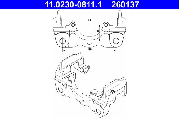 ATE 11.0230-0811.1 - Halter, Bremssattel