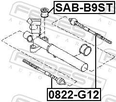 FEBEST 0822-G12 - Axialgelenk, Spurstange