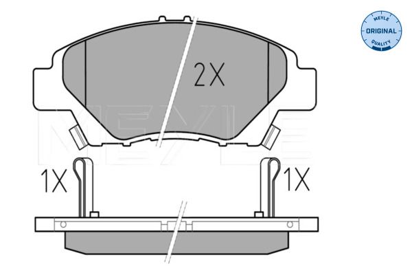 MEYLE 025 249 7915/W - Bremsbelagsatz, Scheibenbremse