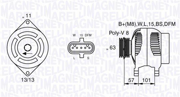 MAGNETI MARELLI 063536550080 - Generator