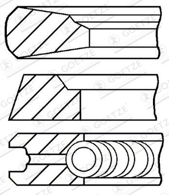 GOETZE ENGINE 08-420000-00 - Kolbenringsatz