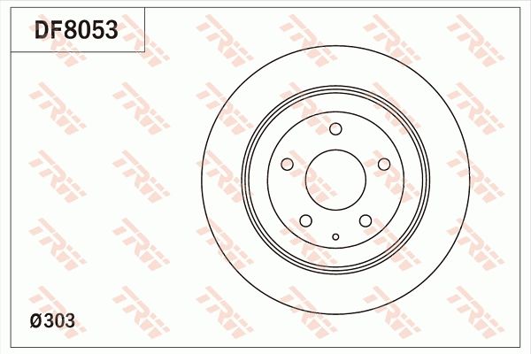 TRW DF8053 - Bremsscheibe