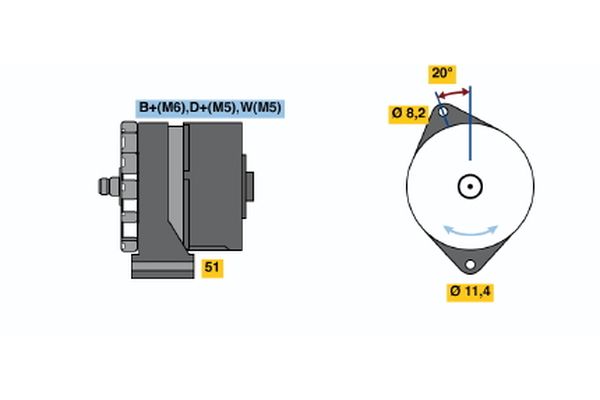 BOSCH 0 986 031 190 - Generator