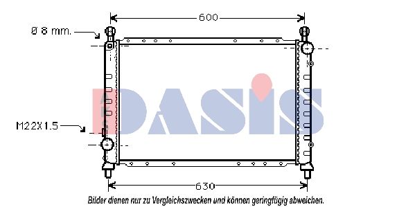 AKS DASIS 010009N - Kühler, Motorkühlung