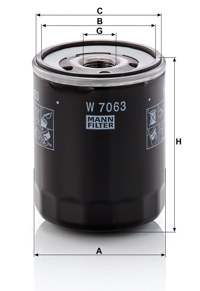 MANN-FILTER W 7063 - Ölfilter