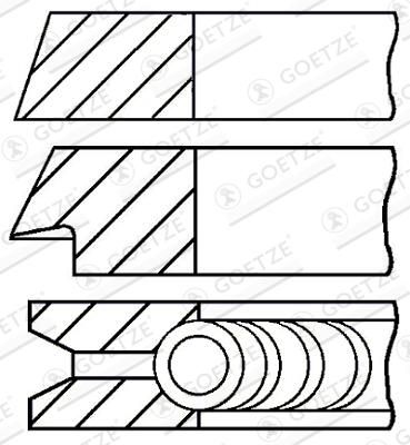 GOETZE ENGINE 08-326100-00 - Kolbenringsatz
