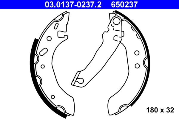 ATE 03.0137-0237.2 - Bremsbackensatz