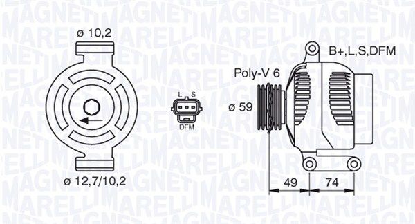 MAGNETI MARELLI 063380004010 - Generator