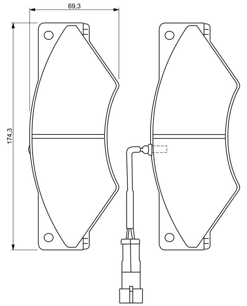 BOSCH 0 986 494 296 - Bremsbelagsatz, Scheibenbremse