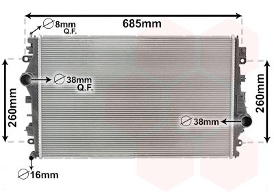 VAN WEZEL 01012700 - Kühler, Motorkühlung
