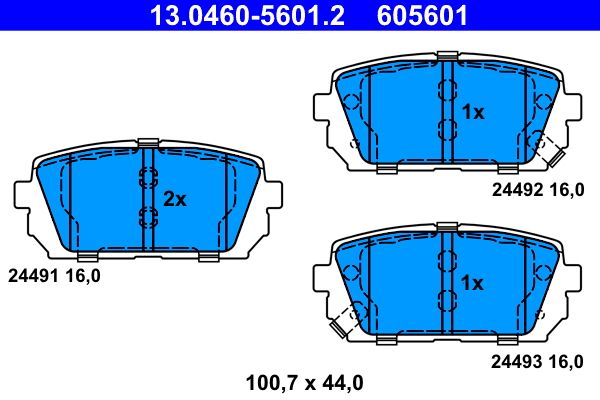 ATE 13.0460-5601.2 - Bremsbelagsatz, Scheibenbremse
