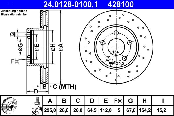 ATE 24.0128-0100.1 - Bremsscheibe