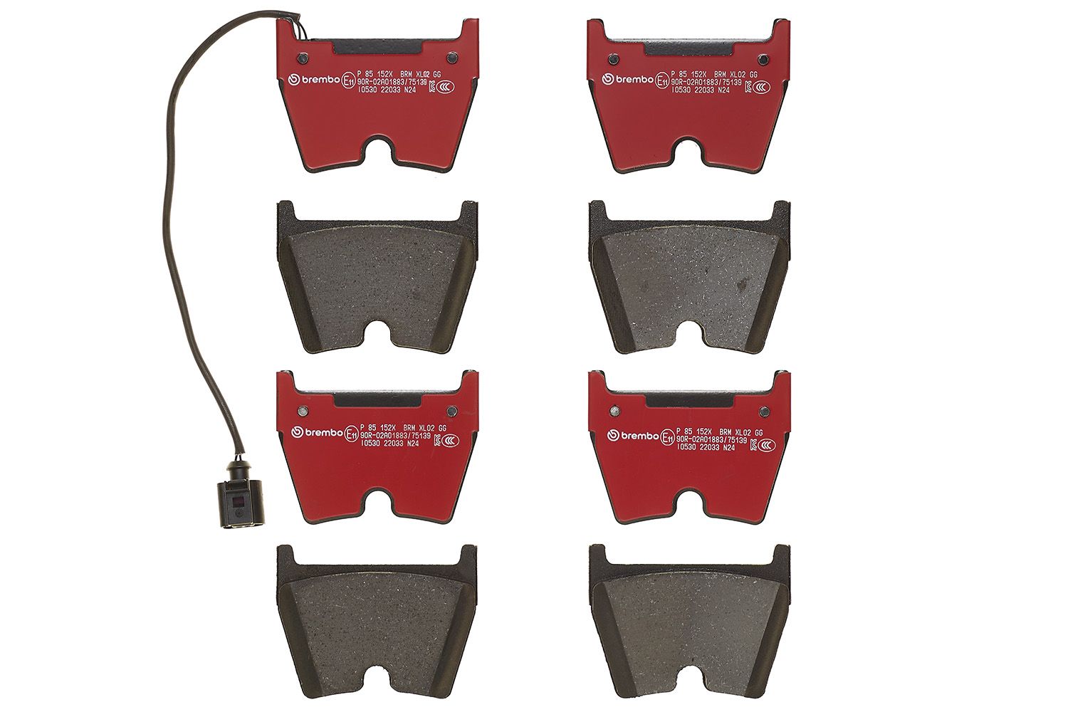 BREMBO P 85 152X - Bremsbelagsatz, Scheibenbremse