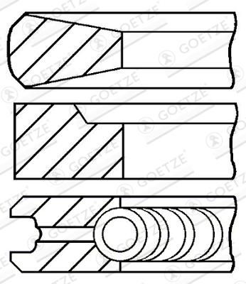 GOETZE ENGINE 08-131500-10 - Kolbenringsatz