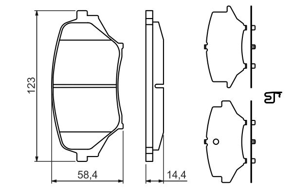 BOSCH 0 986 494 322 - Bremsbelagsatz, Scheibenbremse
