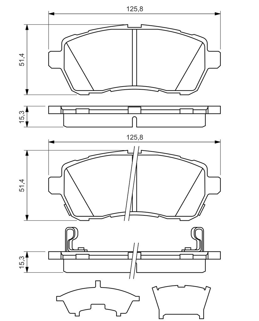 BOSCH 0 986 494 321 - Bremsbelagsatz, Scheibenbremse