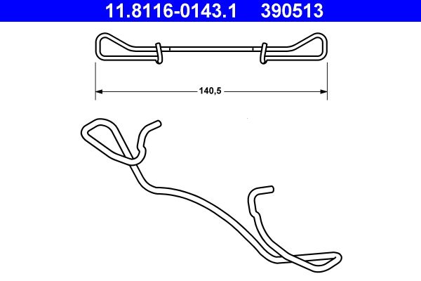 ATE 11.8116-0143.1 - Feder, Bremssattel