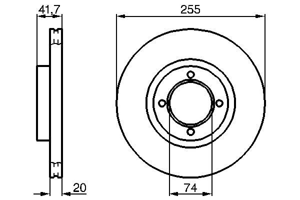 BOSCH 0 986 478 106 - Bremsscheibe