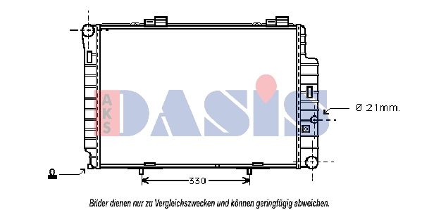 AKS DASIS 122040N - Kühler, Motorkühlung