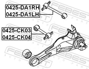 FEBEST 0425-DA1LH - Lenker, Radaufhängung