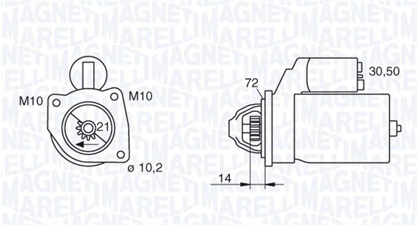 MAGNETI MARELLI 063280006010 - Starter