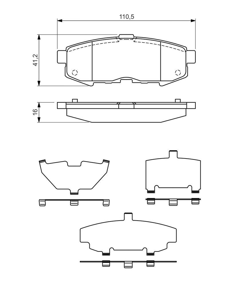 BOSCH 0 986 494 319 - Bremsbelagsatz, Scheibenbremse