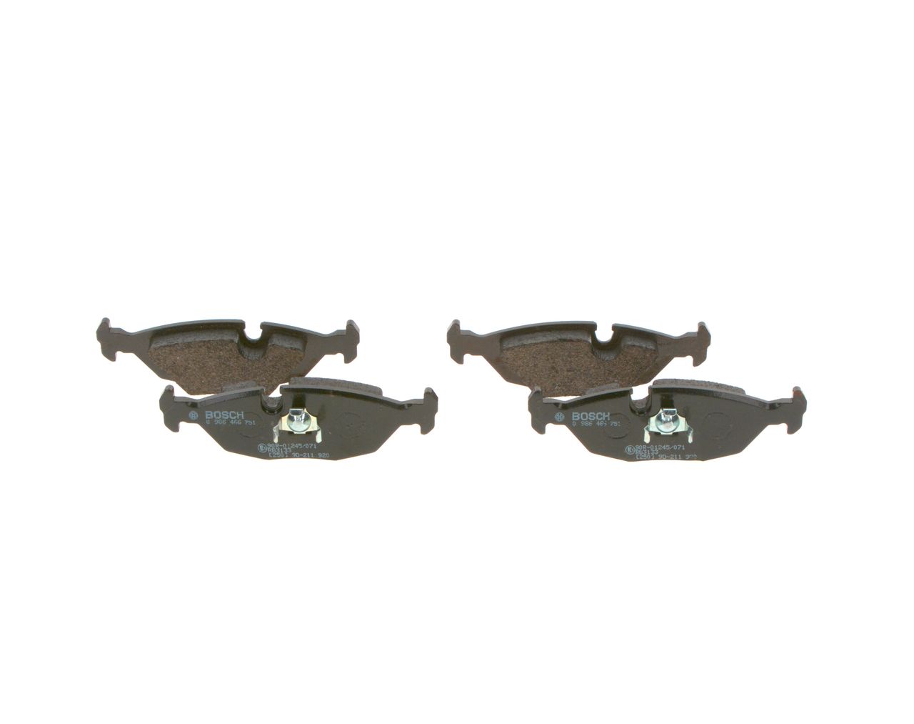 BOSCH 0 986 466 751 - Bremsbelagsatz, Scheibenbremse